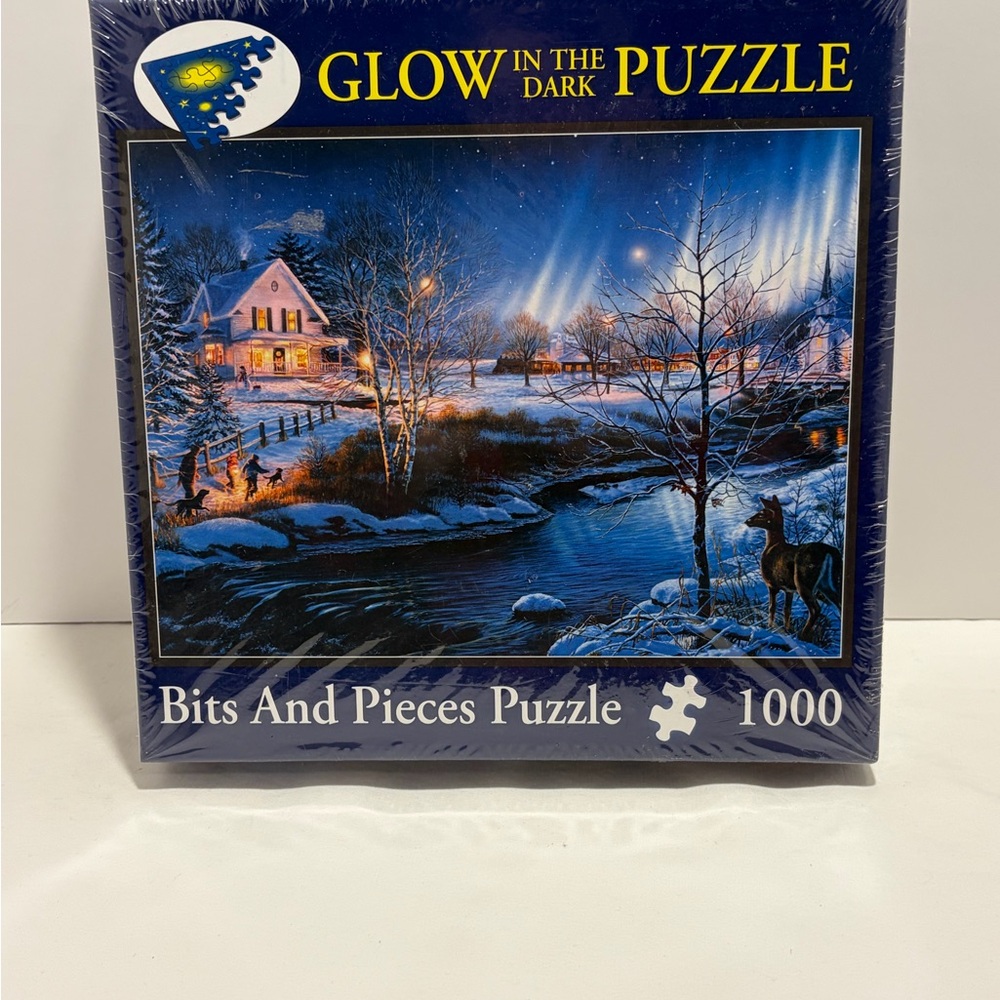 Glow in the Dark Winter Puzzle - 1000 Pieces - Blue NEW SEALED